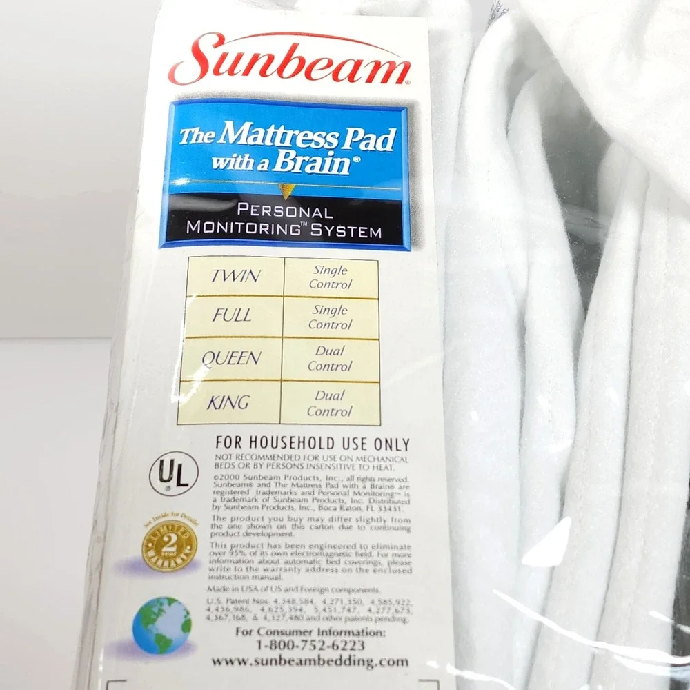 NIB VTG  Sunbeam Heated Mattress Pad 